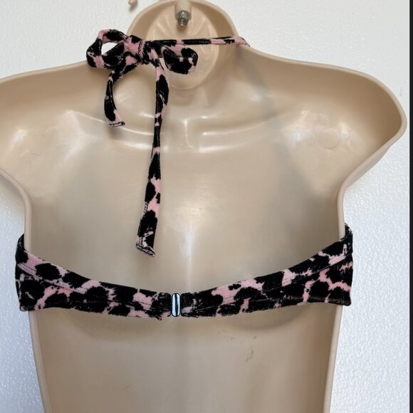 Agent Provocateur Tabby Bikini Bra Terry Pink Black Leopard Size 4 - Picture 4 of 6